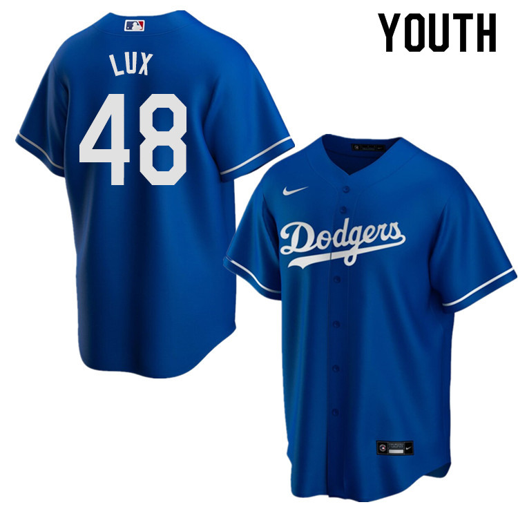 Nike Youth #48 Gavin Lux Los Angeles Dodgers Baseball Jerseys Sale-Blue